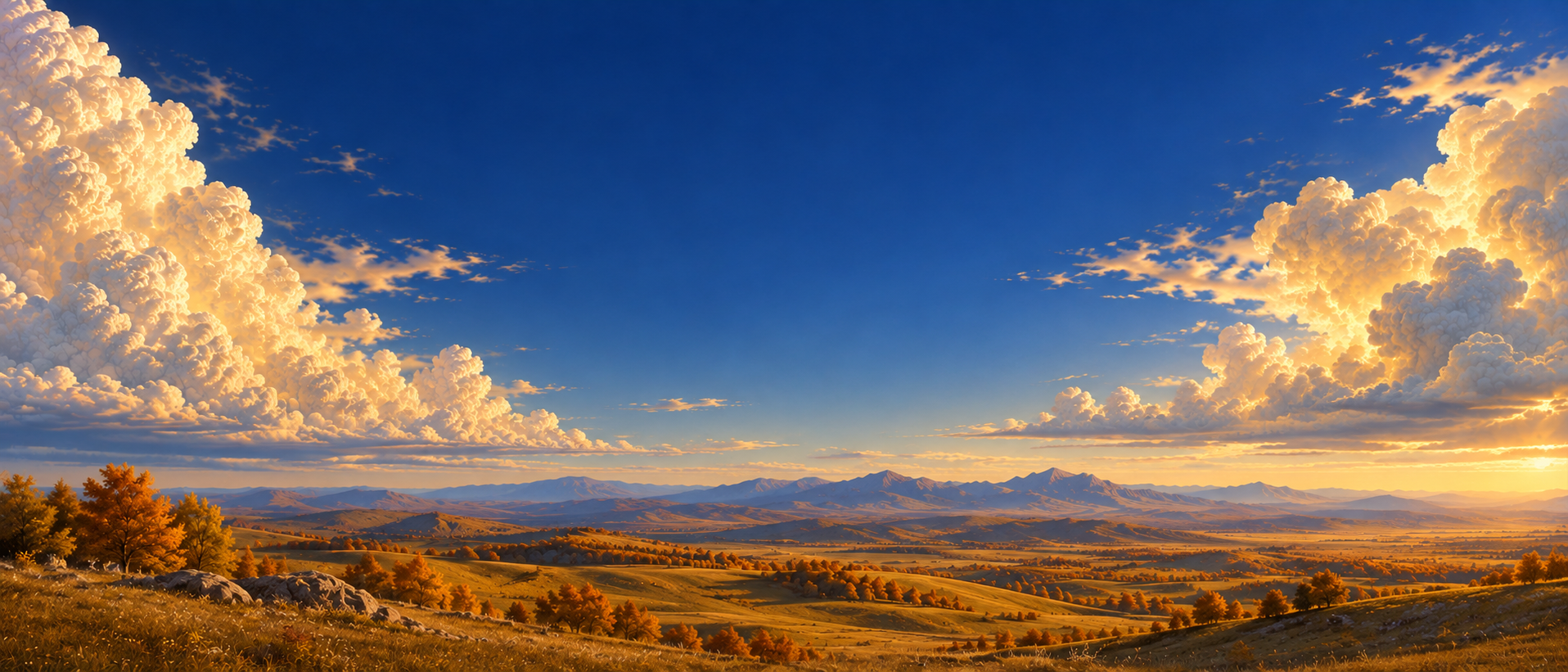 Dreamlike skies with a sunlit golden cloud. Closing call-to-action or signup section.