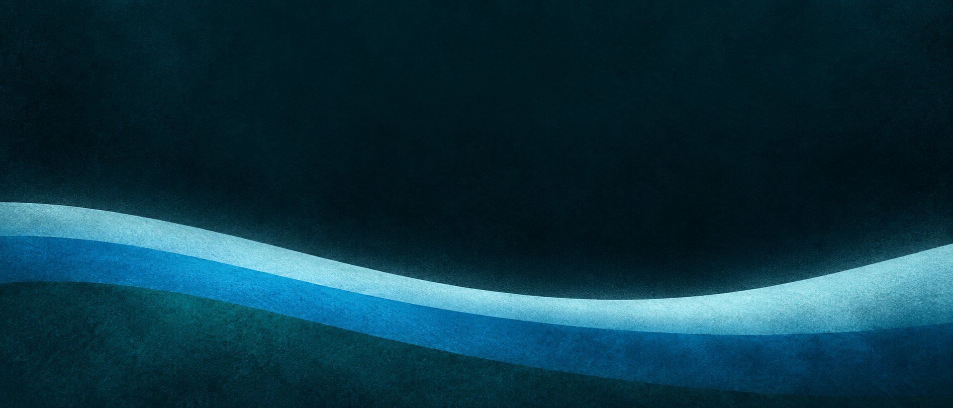 Broad teal and ice-blue bands with medium film grain.