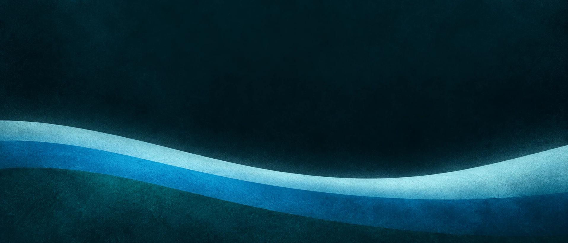 Broad teal and ice-blue bands with medium film grain.