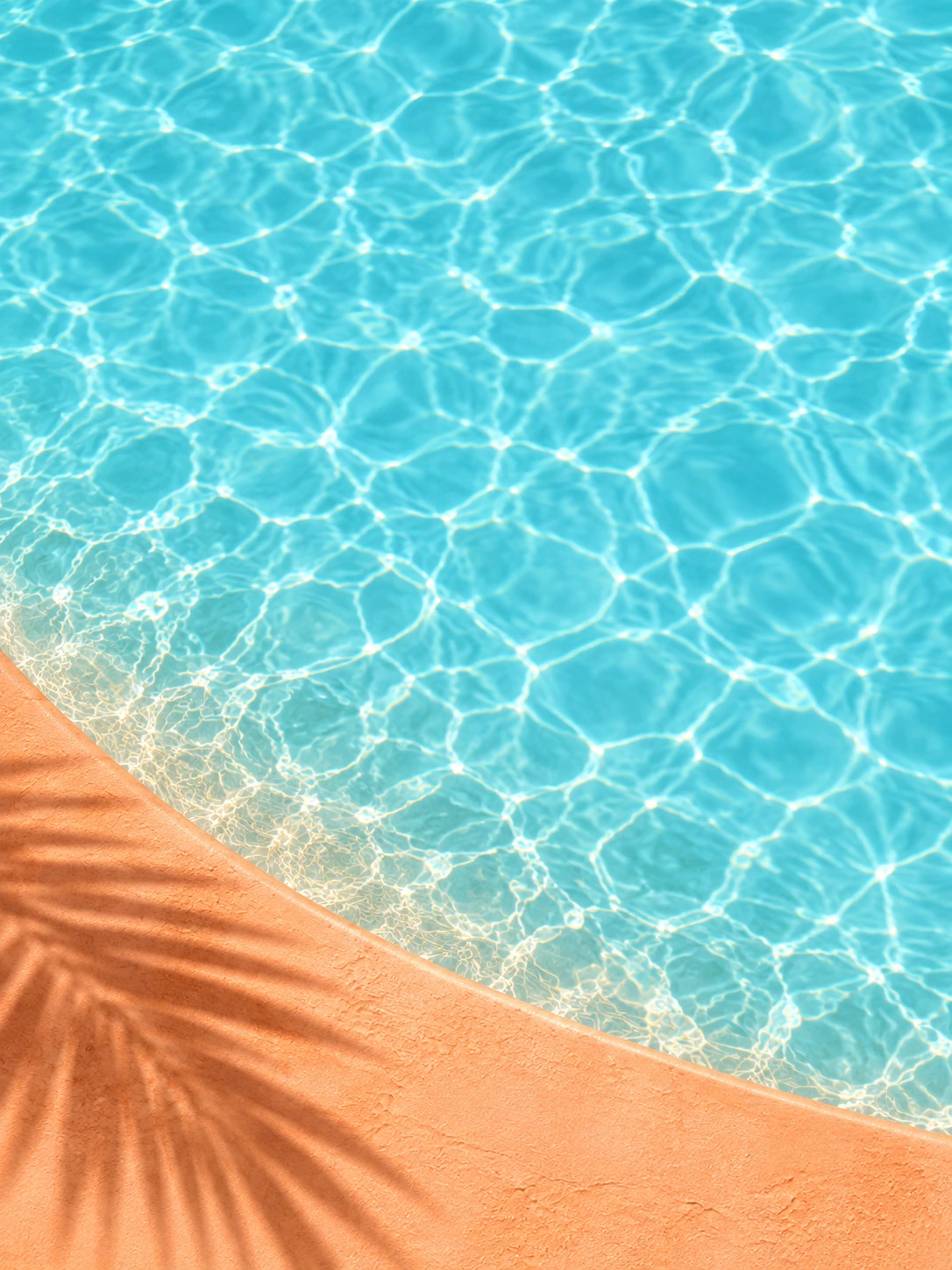 Sunlit poolside color with a soft apricot warmth. Mobile hero background.