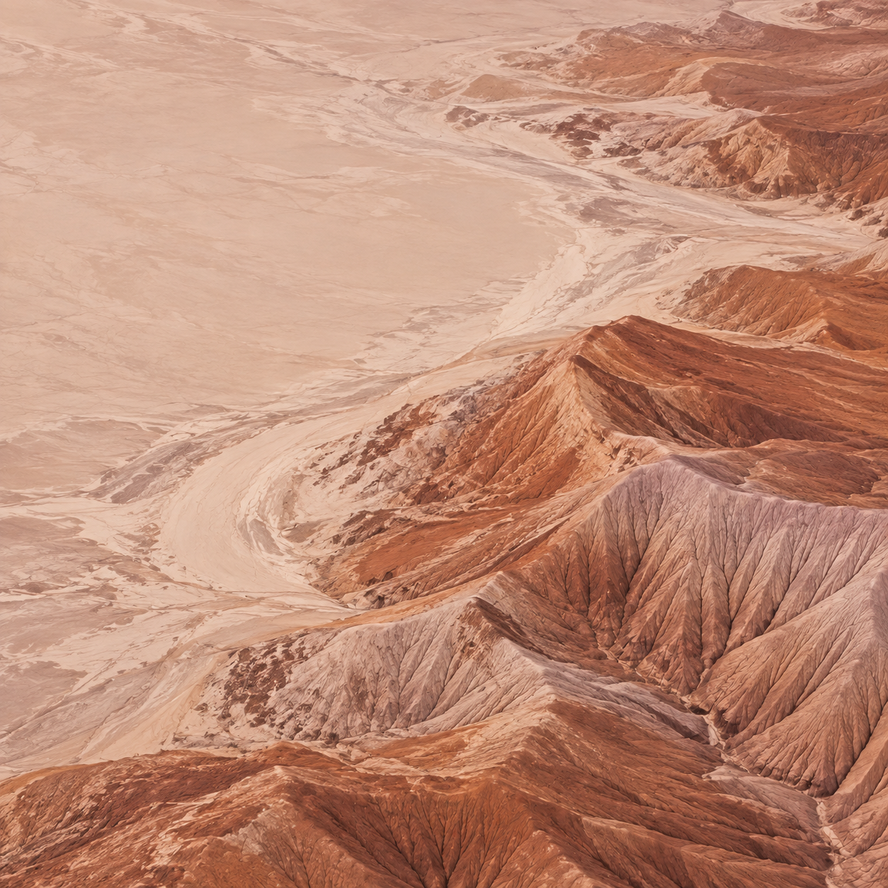 Sculpted desert lines and warm terracotta earth. Square editorial or social card.