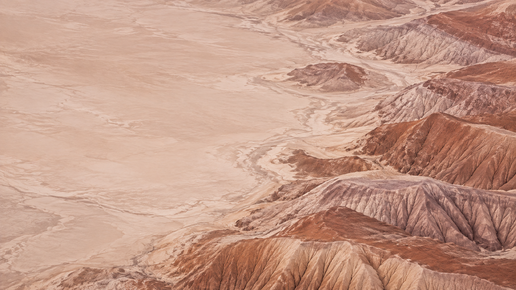 Sculpted desert lines and warm terracotta earth. Alternate palette section image.